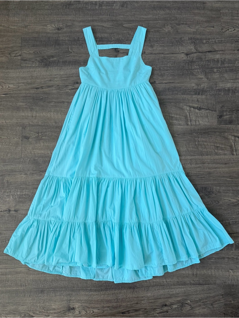 Anthropologie XXS Aqua Open Back Tiered Midi Dress Smocked Pockets - Picture 5 of 15